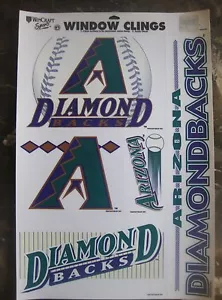 ARIZONA DIAMONDBACKS FOGLIO DI 5 GANCI AUTO/FINESTRA 11"x 17 RIMOVIBILE NUOVO WINCRAFT - Foto 1 di 1