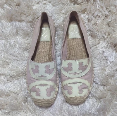 Alpargata plana Tory Burch rosa con logotipo puntera 6 Foto 1 de 4