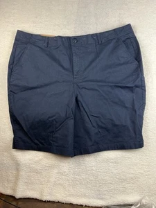 Pantaloncini donna LL Bean 20W cotone navy tasche chino nuovi con etichette vestibilità preferita - Foto 1 di 5