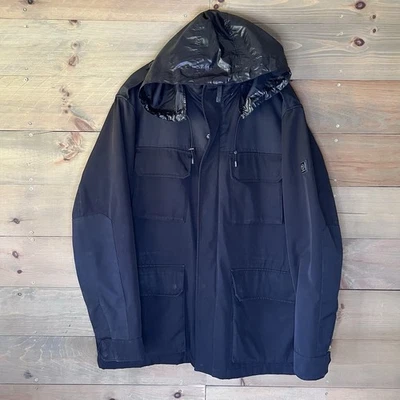 Tumi Tech Jacket Black Insulated Removable Hooded Coat Zip Parka Men's Size XL - Image 1 of 4