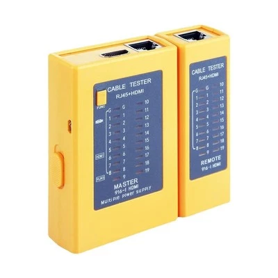 3-in-1 Kabeltester HDMI Tester Netzwerktester RJ11 RJ45 Kabeltester -9V/USB N... - Bild 1 von 4