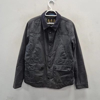 Casaco Barbour Reelin Moon tweed colarinho cera impermeável country jaqueta de chuva grande - Imagem 1 de 4