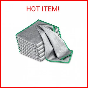 Glass Polishing Cloth Streak Free Miracle Cleaning Cloth (6PK)(12'' x 12'') Lint - Picture 1 of 2