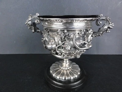 Drageoir coupe centre de table vigne escargot salamandre Napoléon III - Photo 1/4