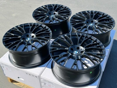 4 Matte Black 5X112 Rims 20" Wheels Fits: 2019 2020 2021 2022 BMW X5 X6 SUVs Foto 1 de 4