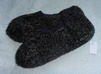 Handarbeit Selbstgestrickte Hausschuhe Gr. 42/43 - Bild 1 von 3