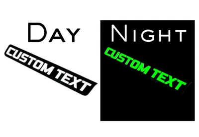 Custom GLOW IN DARK Laser Cut Car Acrylic Emblem Car Badge Customized Text Names - Image 1 of 4