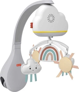 Fisher-Price Baby Toy Rainbow Showers Bassinet Mobile to Bedside Sound Machine w - Picture 1 of 6