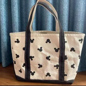 Mickey mouse tote bag L.L.Bean Disney black 2013 japan f/s used - Picture 1 of 7