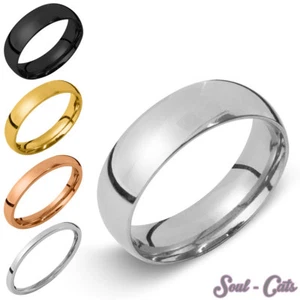 Ring aus Edelstahl Partner-Ringe rosé gold silber schwarz rotgold Damen Herren - Bild 1 von 5