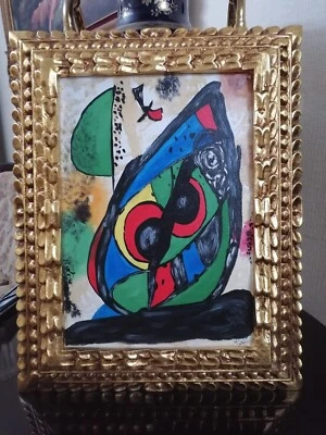 Joan Miro oil painting - Image 1 of 4