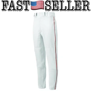 Mizuno Baseball Premier Piped Pant, Youth Small, White/Red Stripe - NWT! - Picture 1 of 8
