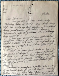AAGPBL Lavonne " Pepper " Paire Original Hand Written & Signed Letter - Picture 1 of 4