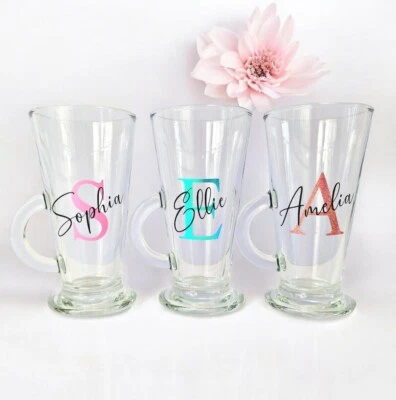 Personalised Hot Chocolate Latte Glass Christmas Birthday Gift For Her Women - Image 1 of 4