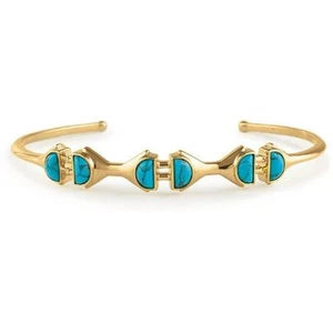 Stella & Dot Türkis Stein Manschette Brandneu im Originalkarton - Bild 1 von 4