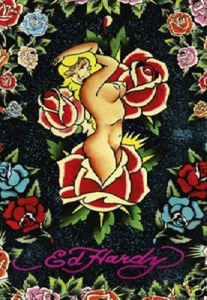 Poster Tattoo Art by ED HARDY - Rose Pin-up  NEU  56460 - Imagen 1 de 1