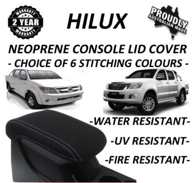 NEOPRENE CONSOLE LID COVER FITS TOYOTA HILUX SR - SR5 JUNE 2005 - AUGUST 2015 - image 1 of 4