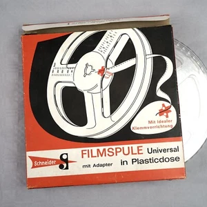 Schneider PS8/120 Filmspule Universal mit Adapter in Plasticdose für 8mm Super8 - Imagen 1 de 5