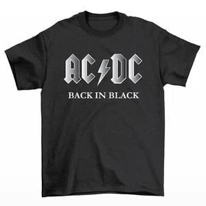 AC/DC Mens T-Shirt Official Logo Rock Band Cotton Crew Neck Tee Shirt - Picture 1 of 9