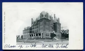 Eine T & S F. Eisenbahn Krankenhaus Topeka Kansas ks alte ungeteilte Rückseite Postkarte - Bild 1 von 2