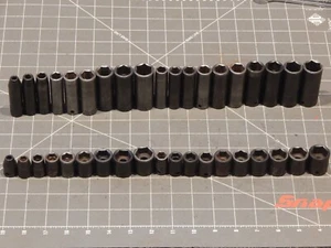 Craftsman 38Pc SAE MM 3/8 Drive Shallow Deep Impact Socket Set 10MM 19MM 1/4 3/4 - Picture 1 of 7