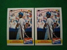 (2 Cards) 1989 Topps Bazooka Shining Stars #20 Darryl Strawberry - New York Mets