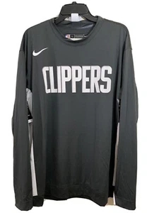 Nike X NBA LA CLIPPERS Warm Up Shooting LS Shirt [AV0904 060] Kawhi PG Gray SZ L - Picture 1 of 3