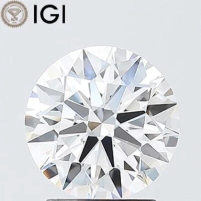 E Color VVS2 Clarity 2.10 CT. CVD Lab Grown Diamond with IGI Certified Round Cut - Image 1 of 4