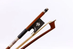Advance Violin Bow 4/4 Brazilwood stick Ebony Frog with Natural Hair shell inlay - Bild 1 von 6