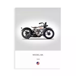 Stampa su Tela su Carta Poster o Quadro Rogan Mark Harley Davidson Model BA 1928 - Picture 1 of 2