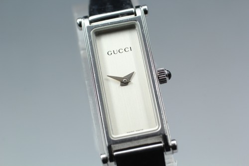 [Quasi Come Nuovo] Orologio Vintage GUCCI 1500L Argento Bianco Donna 16cm Usatoone