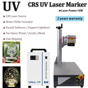 CRS 10W UV Laser Marking Engraver Machine For Glass Metal Wood Leaf no Chiller - Picture 1 of 7