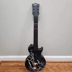 Xbox 360 Guitar Hero Gibson Les Paul Wireless, piastra frontale Slash, NO COPRI BATTERIA - Foto 1 di 11