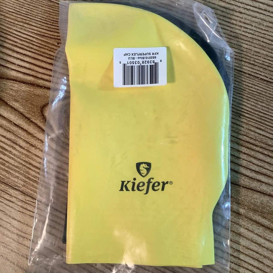 Lote de 2 gorras de baño KIEFER Superflex látex azul amarillo gorra real Foto 1 de 2