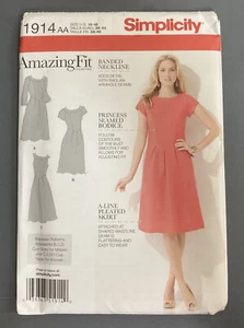 Vestidos Simplicity 1914 Misses increíble ajuste patrón de costura talla 10-18 sin cortar - Imagen 1 de 2