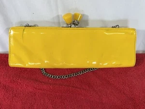 Evening Shoulder Purse Yellow With Snap Top - Picture 1 of 5