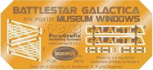 Paragrafix 137 1/4105 Battlestar Galactica: BS75 Spaceship Museum Windows & Name - Picture 1 of 1