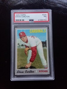 1970 Topps #220 Steve Carlton St. Louis Cardinals HOF PSA-7 NM (Near Mint)