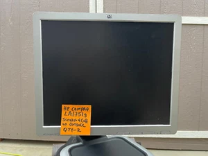 🔥 HP Compaq LA1751g Flat Screen Monitor 17" with Power & VGA/DVI Video cables - Picture 1 of 8