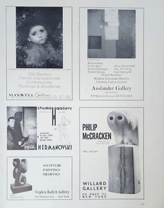 Anuncio impreso Maxwell Galleries Foreigner 1965 arte de pared efímero decoración Willard - Imagen 1 de 1