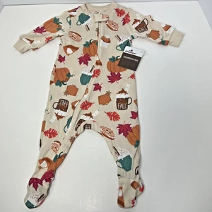 Traje para dormir bebé forma de celebrar el Día de Acción de Gracias talla 0/3 meses pastel de calabaza otoño - Imagen 1 de 12