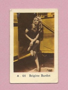 1961 Dutch Gum Card A #64 Brigitte Bardot