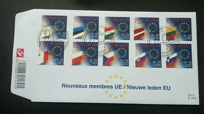[SJ] Belgium European Union 2004 Flag Nation Country Member (stamp FDC) - Image 1 of 4