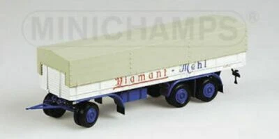 WOW EXTREMELY RARE 3 Axle Canvas Trailer Diamant Mehl 1:43 Minichamps-Krupp-Man - Image 1 of 4
