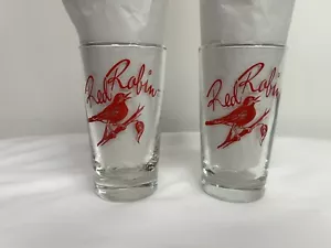 2 SELTENES EUC VINTAGE "RED ROBIN" COCKTAIL REZEPTGLAS, VIRGINIA DARE ROTWEIN - Bild 1 von 8