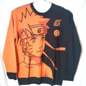 Naruto Uzumaki Naruto Shippuden Large Unisex Jacquard Knit Sweater Anime - Picture 1 of 4