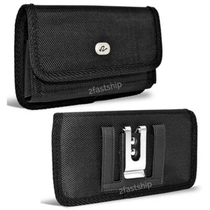 For iPhone 13 / 13 Pro /Mini / Pro Max Nylon Canvas Case Belt Clip Holster Pouch - Picture 1 of 7