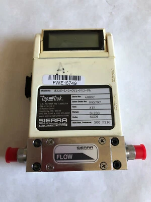 SIERRA INSTRUMENTS 822S-L-2-OV1-PV2-V4 GAS MASS FLOW METER W/ DIGITAL DISPL,DE - Image 1 of 4