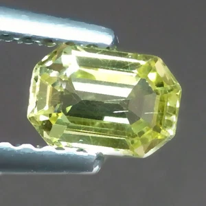 0.71cts Octagon Natural Yellow Sapphire Loose Genuine Gemstones - Picture 1 of 4