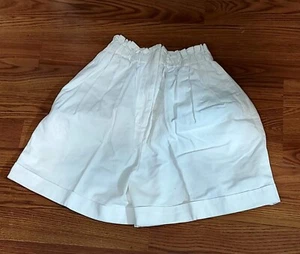 Ann Taylor White Petite Woman's Shorts Gathered Waist Pockets Golf, Casual - Picture 1 of 9